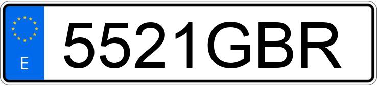 Numer rejestracyjny 5521GBR posiada BMW SERIE 1