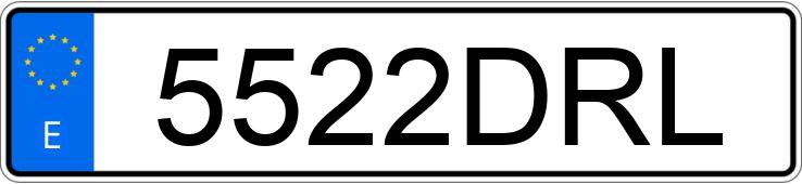 Numer rejestracyjny 5522DRL posiada MITSUBISHI FUSO CANTER