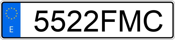 Numer rejestracyjny 5522FMC posiada FORD FOCUS