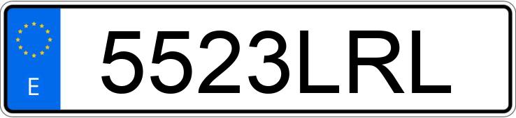 Numer rejestracyjny 5523LRL posiada RENAULT KANGOO