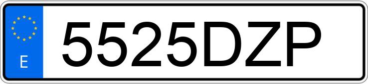 Numer rejestracyjny 5525DZP posiada TOYOTA YARIS