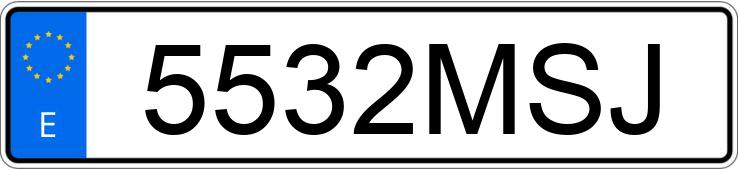 Numer rejestracyjny 5532MSJ posiada BMW X2