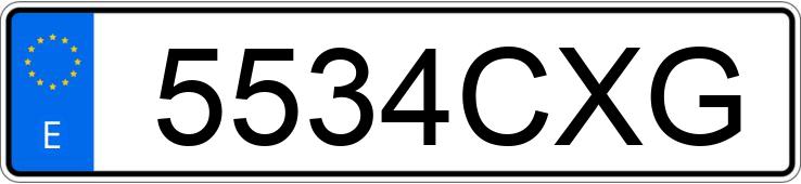 Numer rejestracyjny 5534CXG posiada PEUGEOT 206