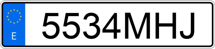 Numer rejestracyjny 5534MHJ posiada VOLKSWAGEN GOLF Numer rejestracyjny 5534MHJ posiada VOLKSWAGEN GOLF