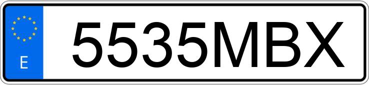Numer rejestracyjny 5535MBX posiada BMW X1