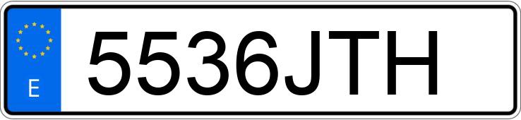 Numer rejestracyjny 5536JTH posiada AUDI A1 SPORTBACK