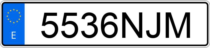 Numer rejestracyjny 5536NJM posiada AUDI RS6