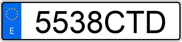 Numer rejestracyjny 5538CTD posiada RENAULT MEGANE