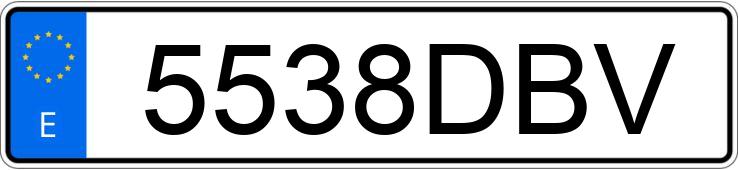 Numer rejestracyjny 5538DBV posiada PORSCHE 911