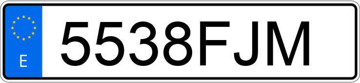 Numer rejestracyjny 5538FJM posiada KAWASAKI ZX-6 R