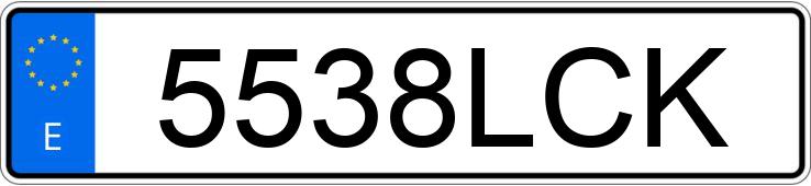 Numer rejestracyjny 5538LCK posiada MERCEDES B (246/242)