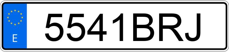 Numer rejestracyjny 5541BRJ posiada PEUGEOT 206