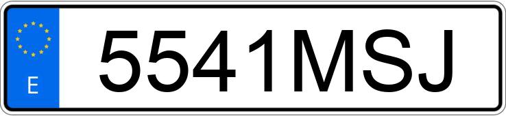 Il numero di registrazione 5541MSJ ha AUDI A6