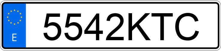 Numer rejestracyjny 5542KTC posiada MAZDA CX-3