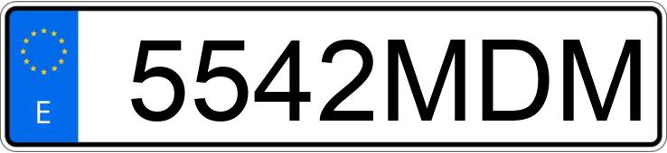 Numer rejestracyjny 5542MDM posiada TOYOTA YARIS