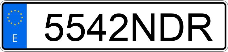 Numer rejestracyjny 5542NDR posiada AUDI Q3 SPORTBACK