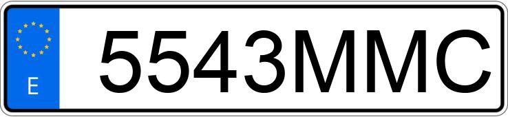 Numer rejestracyjny 5543MMC posiada MERCEDES C (206)