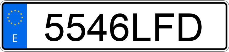 Numer rejestracyjny 5546LFD posiada VOLKSWAGEN GOLF