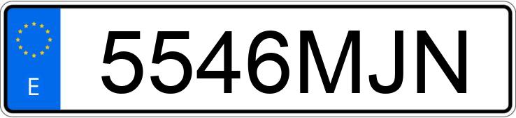 Numer rejestracyjny 5546MJN posiada HONDA CB 500