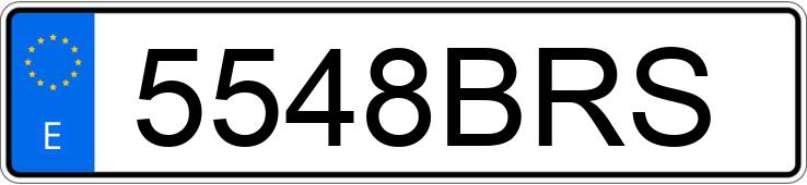 Numer rejestracyjny 5548BRS posiada MAZDA 626