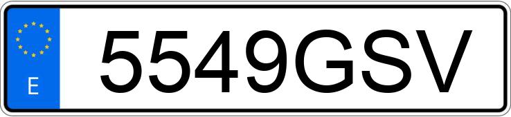 Numer rejestracyjny 5549GSV posiada CITROEN C5