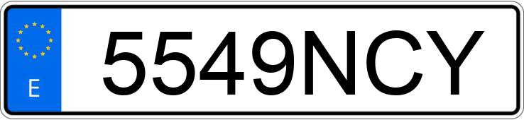 Numer rejestracyjny 5549NCY posiada MERCEDES GLC (254)