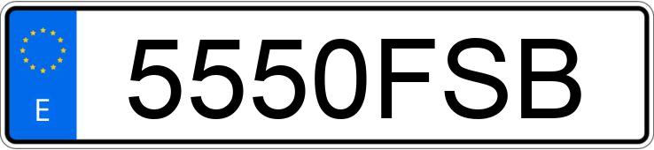 Numer rejestracyjny 5550FSB posiada PEUGEOT 207