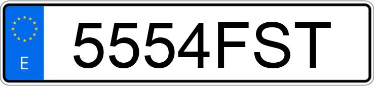 Numer rejestracyjny 5554FST posiada BMW SERIE 5