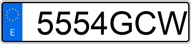Numer rejestracyjny 5554GCW posiada AUDI A3