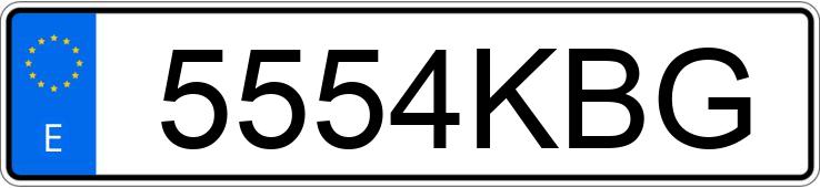 Реєстраційний номер 5554KBG має MERCEDES C (205)