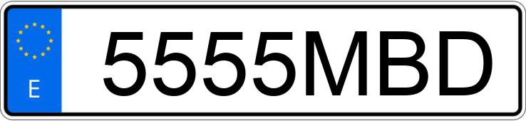 Numer rejestracyjny 5555MBD posiada RENAULT MEGANE