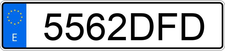 Numer rejestracyjny 5562DFD posiada VOLKSWAGEN POLO