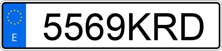 Numer rejestracyjny 5569KRD posiada BMW F 750