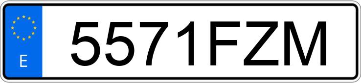 Numer rejestracyjny 5571FZM posiada RENAULT LAGUNA