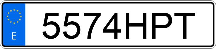 Numer rejestracyjny 5574HPT posiada PORSCHE CAYENNE