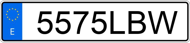 Numer rejestracyjny 5575LBW posiada BMW X3