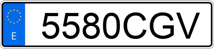 Numer rejestracyjny 5580CGV posiada VOLKSWAGEN PASSAT