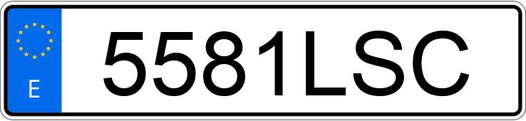 Registreringsnummer5581LSC har AUDI A3 SPORTBACK