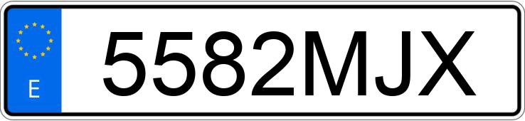 Numer rejestracyjny 5582MJX posiada BMW SERIE 3