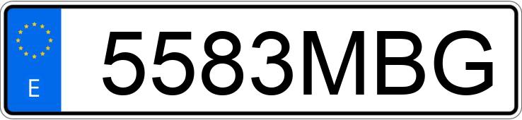 Numer rejestracyjny 5583MBG posiada TRIUMPH TRIDENT