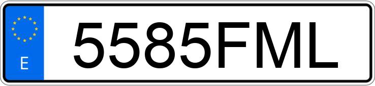 Numer rejestracyjny 5585FML posiada VOLKSWAGEN GOLF