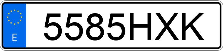 Numer rejestracyjny 5585HXK posiada SEAT IBIZA