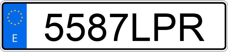 Numer rejestracyjny 5587LPR posiada AUDI A3 SPORTBACK