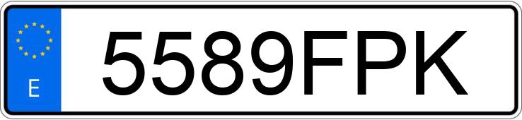 Numer rejestracyjny 5589FPK posiada AUDI A3