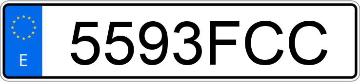 Numer rejestracyjny 5593FCC posiada CITROEN C2