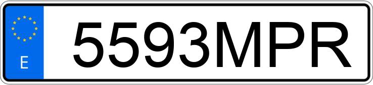 Numer rejestracyjny 5593MPR posiada RENAULT EXPRESS