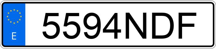 Numer rejestracyjny 5594NDF posiada SKODA FABIA