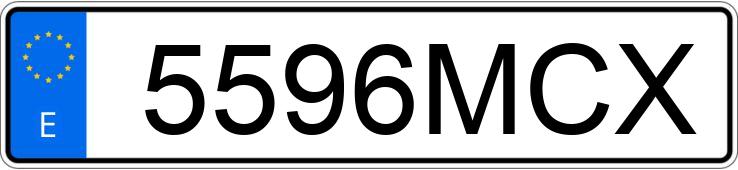 Numer rejestracyjny 5596MCX posiada TESLA MODEL 3