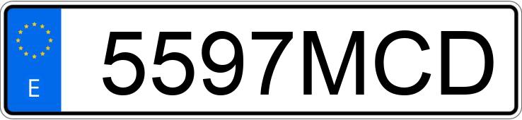 Numer rejestracyjny 5597MCD posiada SEAT IBIZA