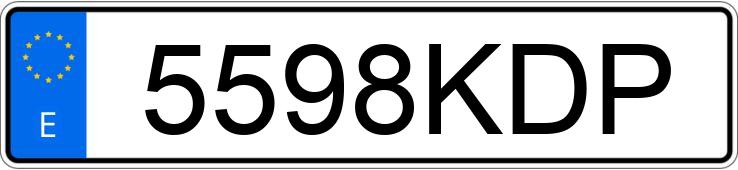Il numero di registrazione 5598KDP ha SEAT ALHAMBRA